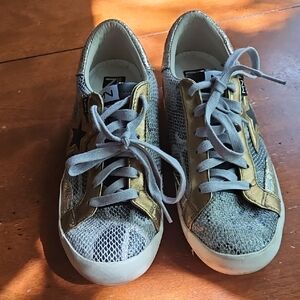 Mark Nason Gold and Gray Women's Sneakers 8.5